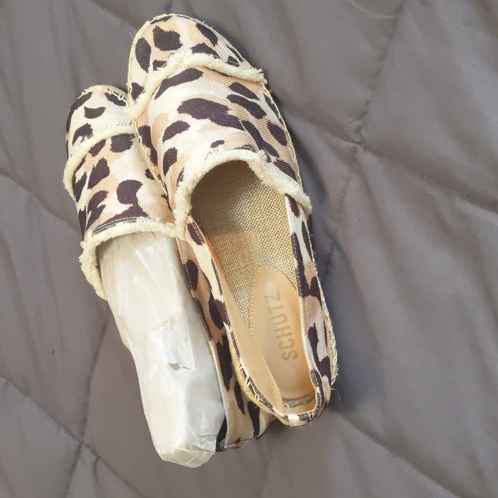 SCHUTZ Animal Print Espadrilles